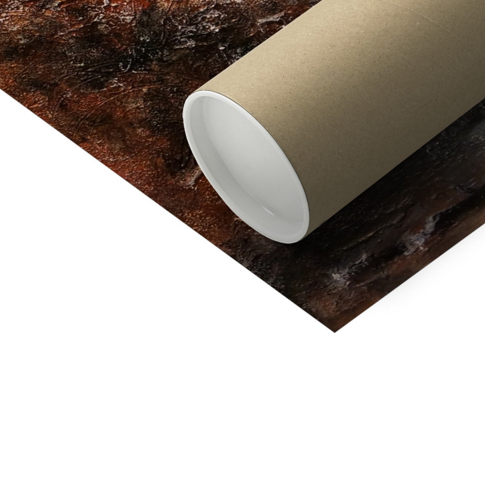 Beige cardboard tube with white cap for Fairy Pools Skye Dawn print