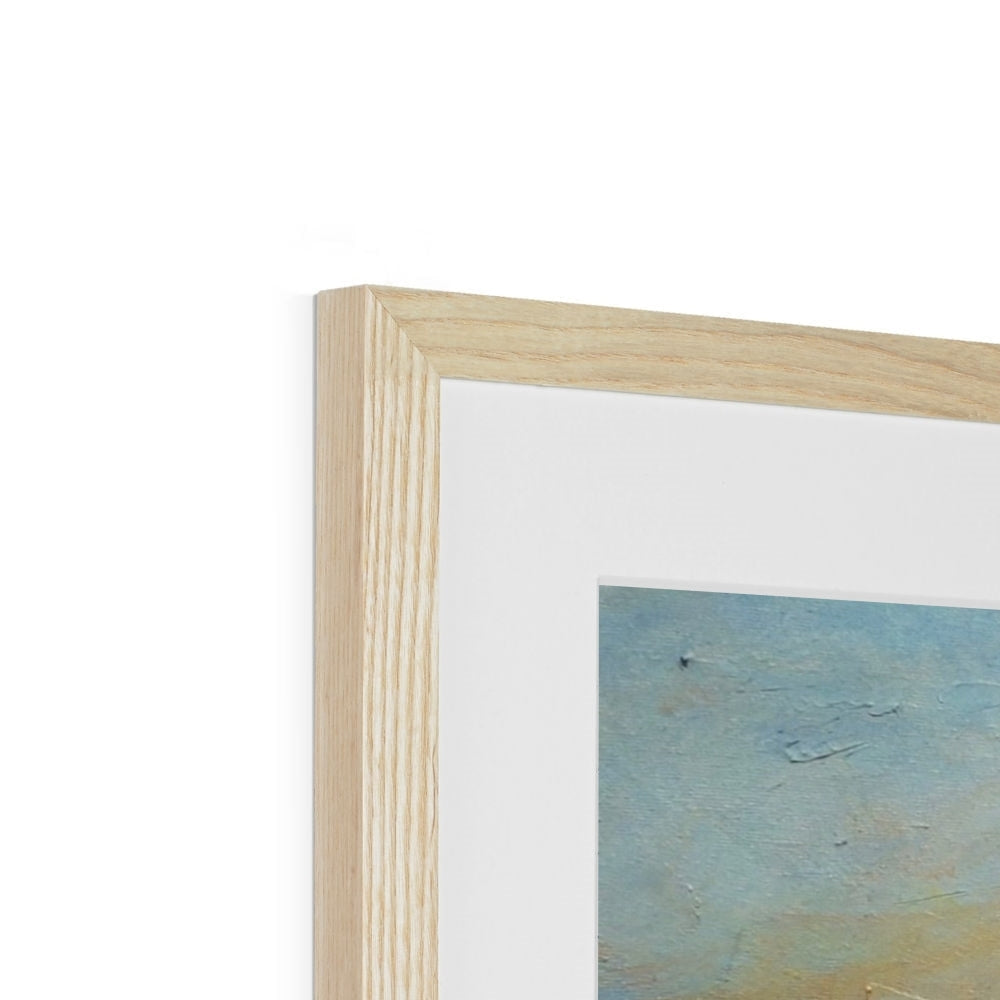 Fairy Pools Skye Dawn abstract print in light wood frame with white mat