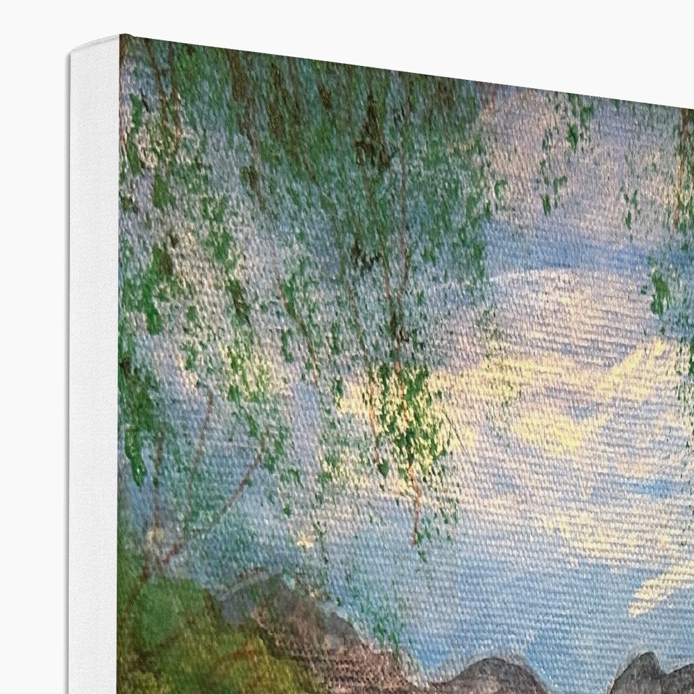Canvas print of willow tree at Firkin Point Loch Lomond