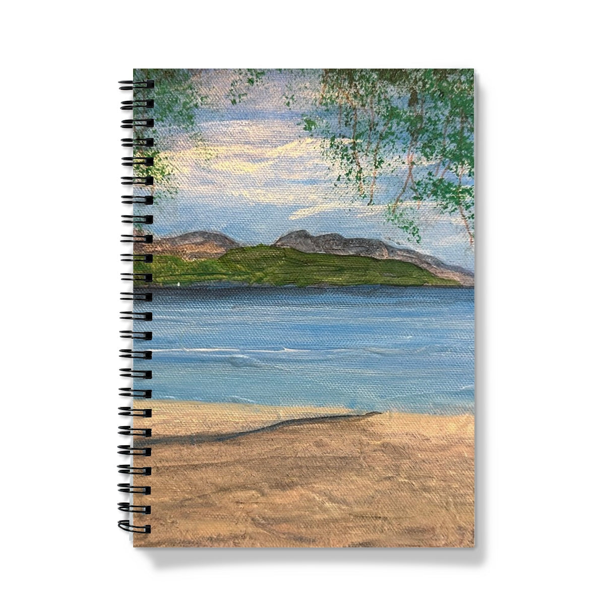 Firkin Point Loch Lomond notebook with pastel beach scene cover