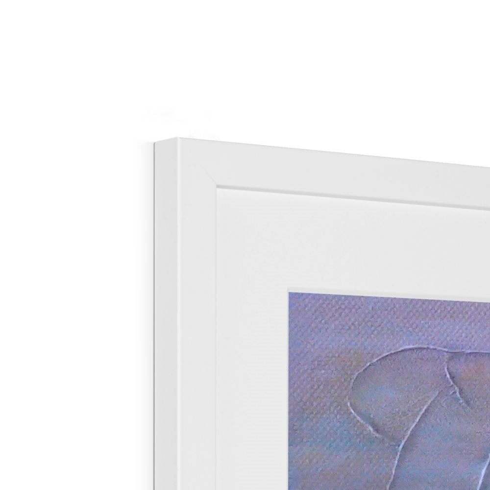White rectangular matte frame for A Frozen River Kelvin Art Print