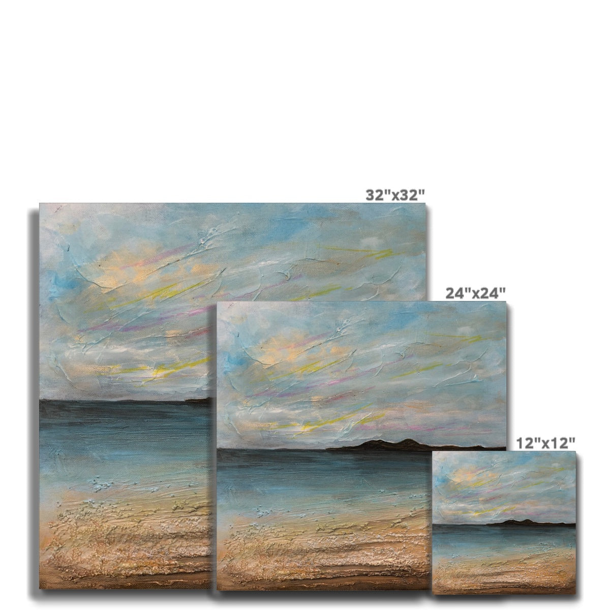 32x32 inch Garrynamoanie Beach South Uist canvas print