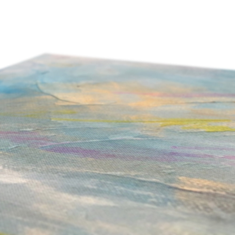 Pastel abstract minimalist canvas print of Garrynamoanie Beach, South Uist