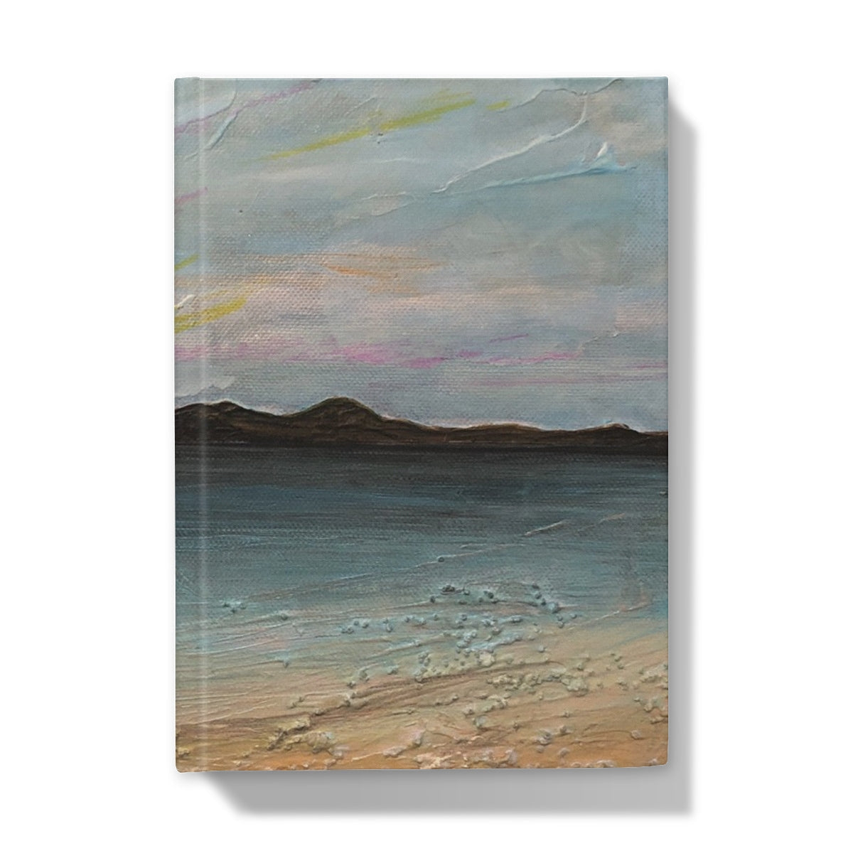 Garrynamoanie Beach South Uist journal with sandy shore canvas print