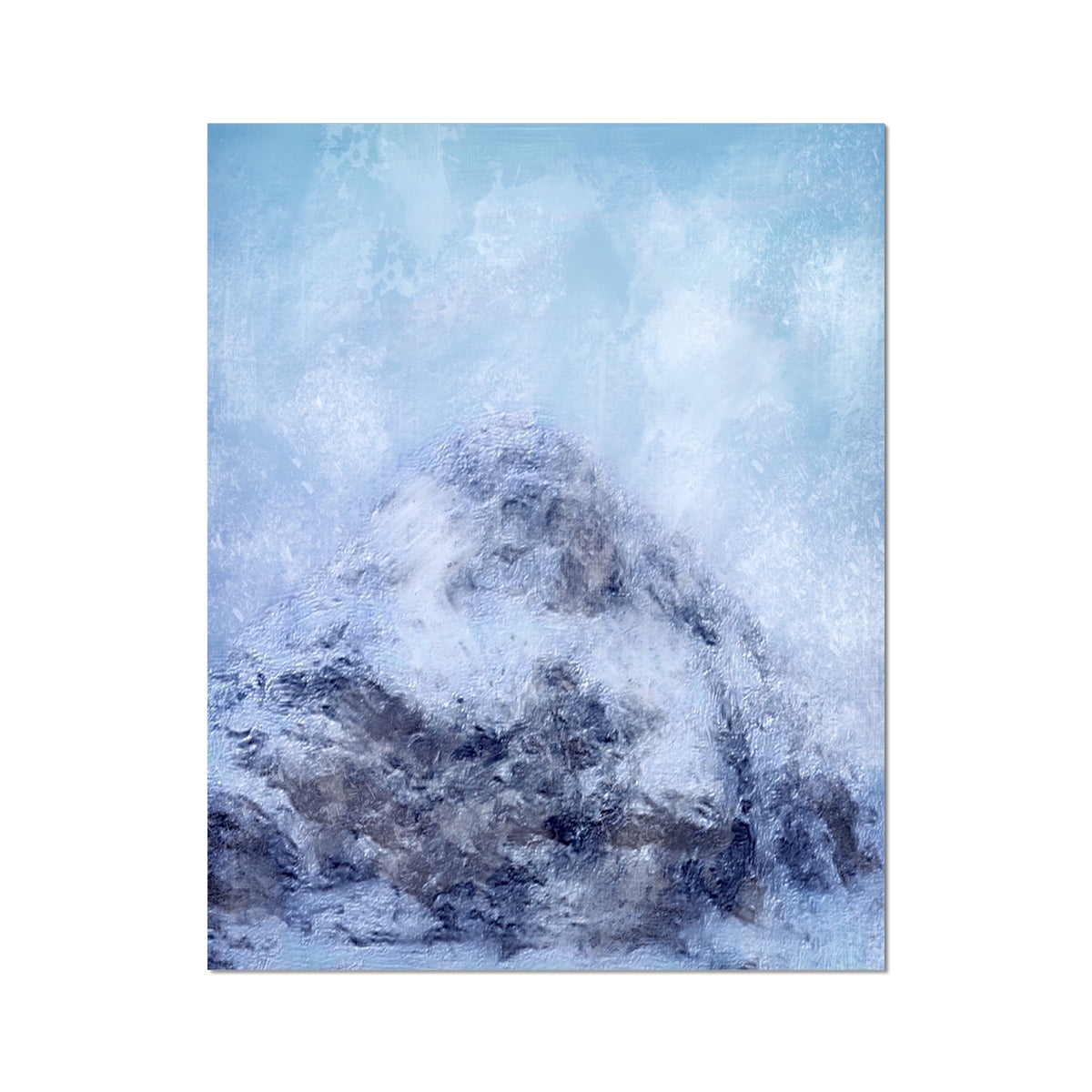 Gearr Aonach Glencoe Snow blue white abstract wave print