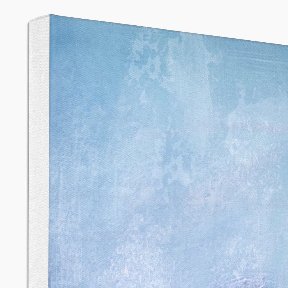 Light blue textured abstract Gearr Aonach Glencoe Snow canvas print