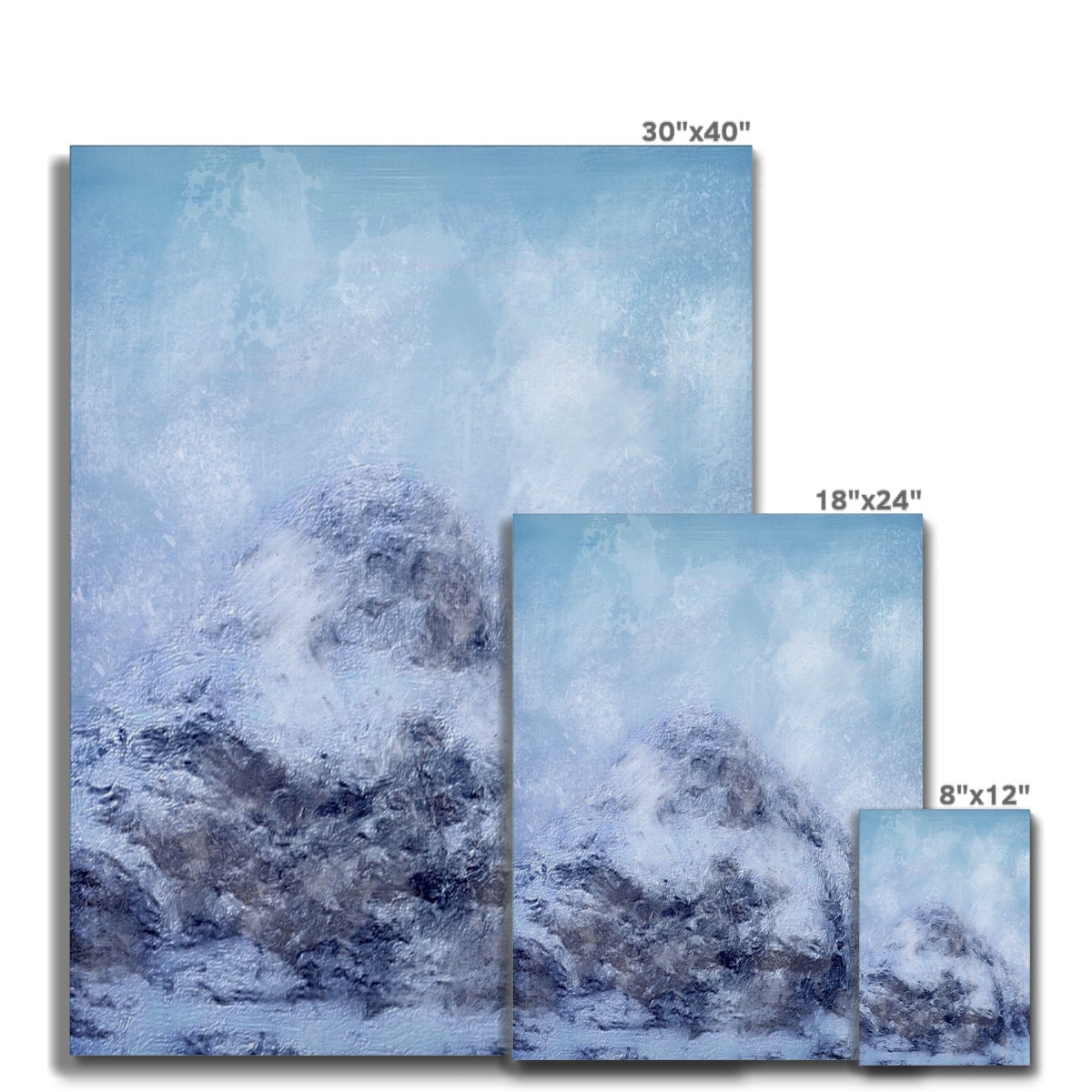 30x40 Inch Gearr Aonach Glencoe Snowy Mountain Canvas Print