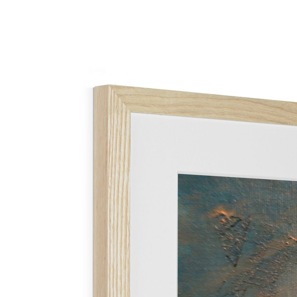 Gigha Sunset Art Print in minimalist natural wood frame