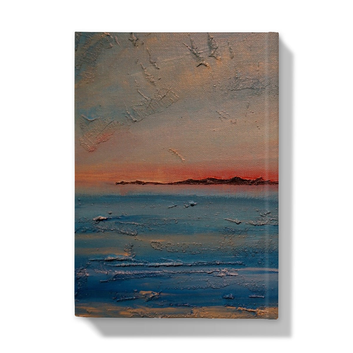 Gigha Sunset journal with ocean sunset canvas wall art