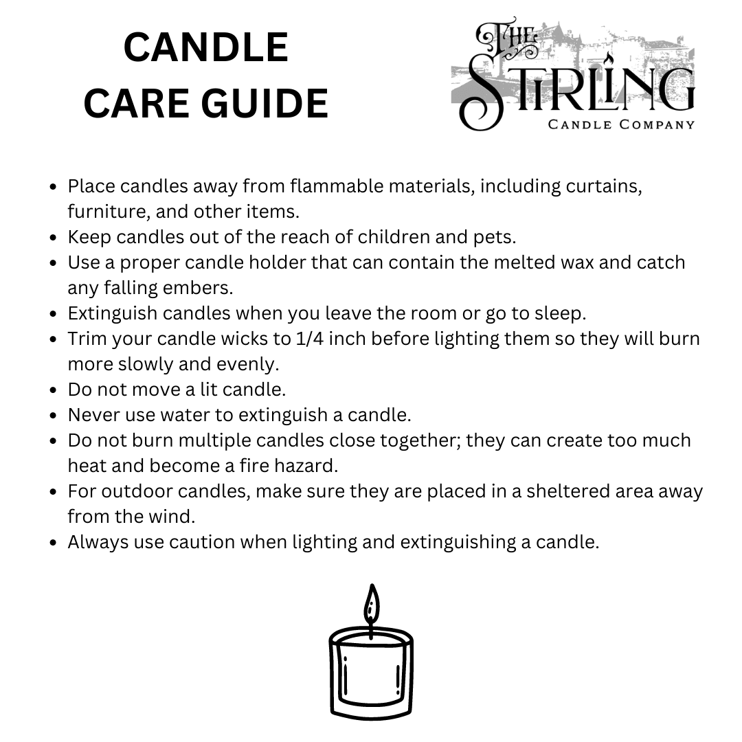 Gingerbread large candle from The String Candle Company care guide