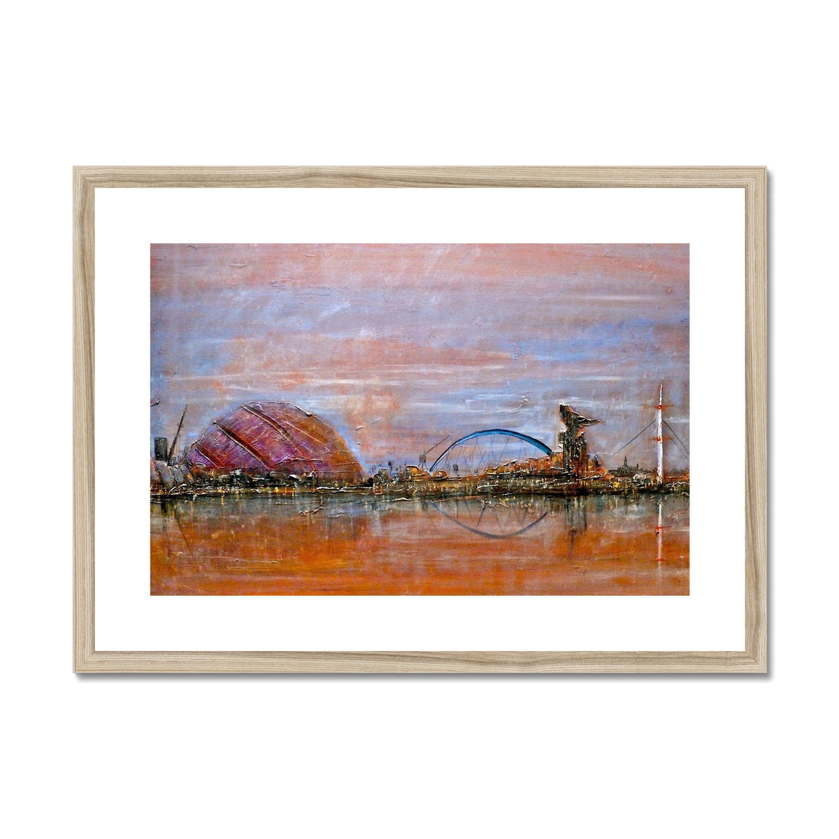 Glasgow Harbour Art Prints: Whimsical Abstract Landscape Painting