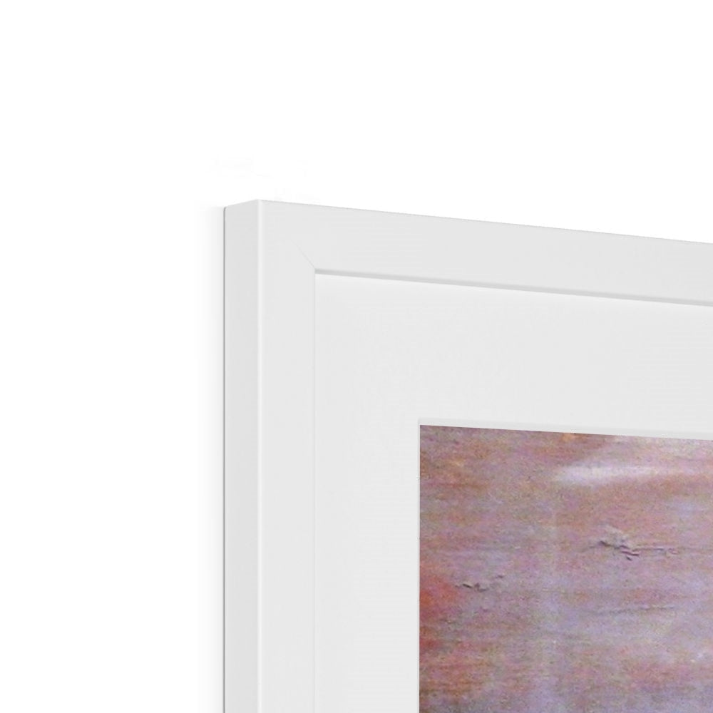 White matte rectangular frame for Glasgow Harbour Art Prints