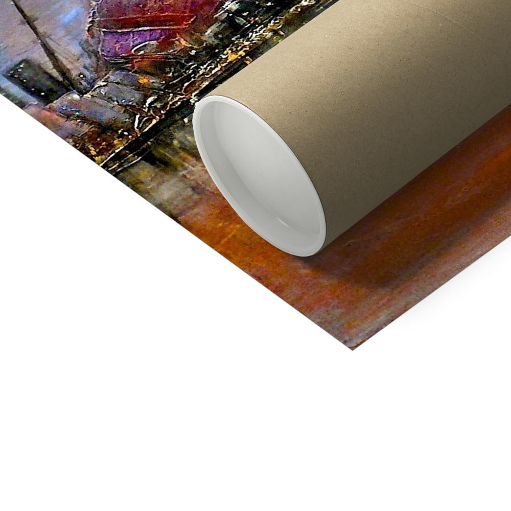 Glasgow Harbour Artist Proof print in brown cardboard tube with silver cap