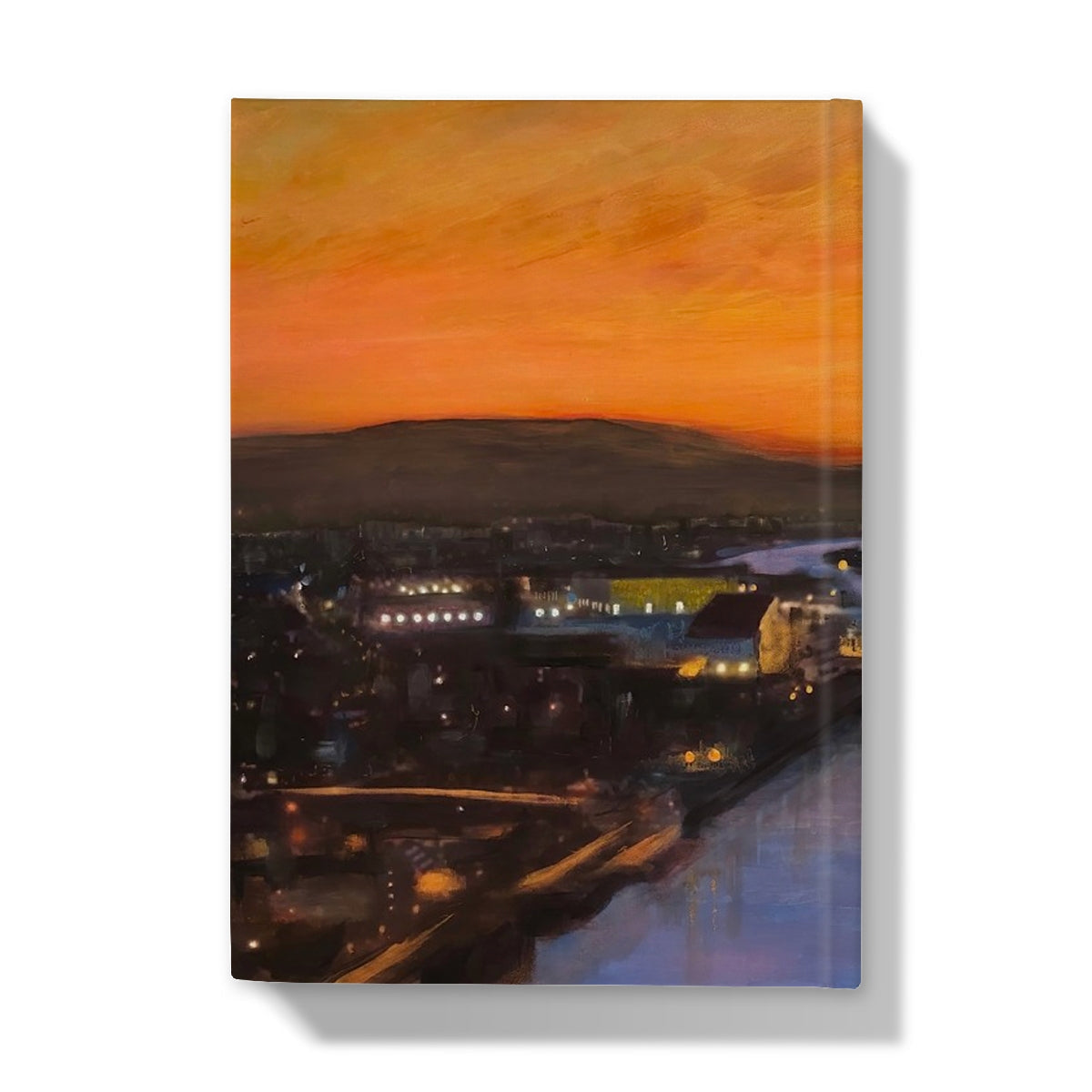 Glasgow Harbour sunset cityscape hardback journal