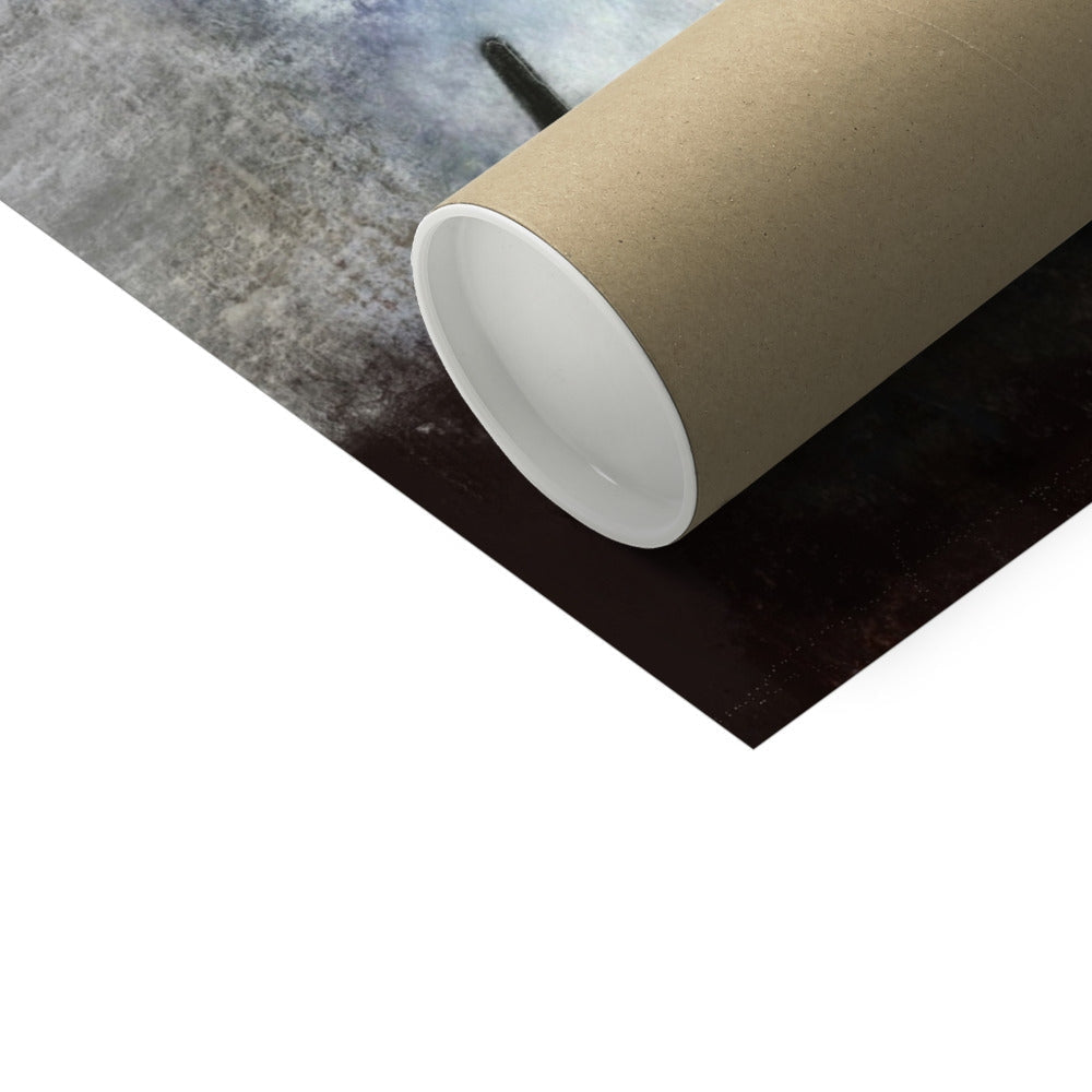 Rolled-up Glasgow Necropolis Moonlight Artist Proof Collector Print in kraft paper tube