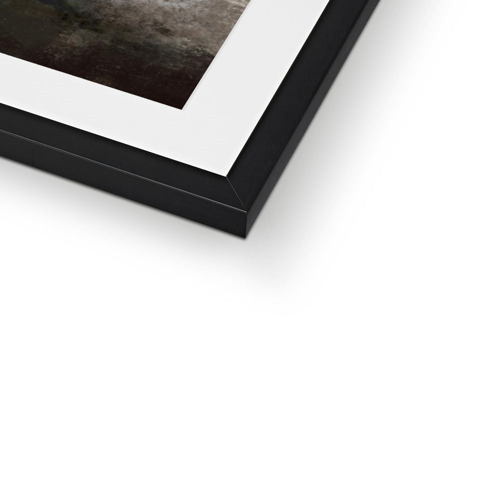 Black framed art print with a white mat from Glasgow Necropolis Moonlight collection