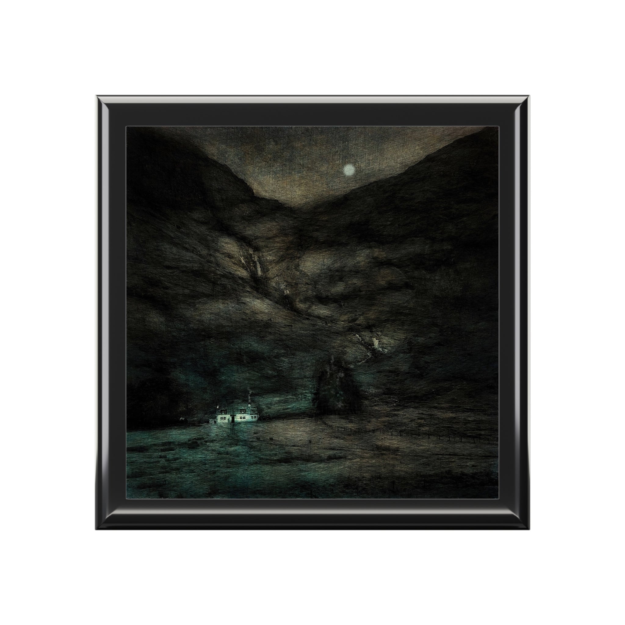Glencoe Cottage Moonlight | Jewellery Box | Scotland - Art Gallery - Free Shipping Worldwide