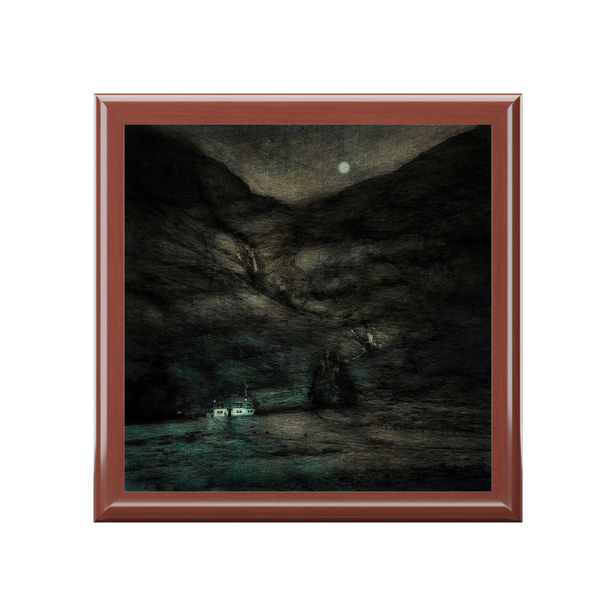 Glencoe Cottage Moonlight | Jewellery Box | Scotland - Art Gallery - Free Shipping Worldwide