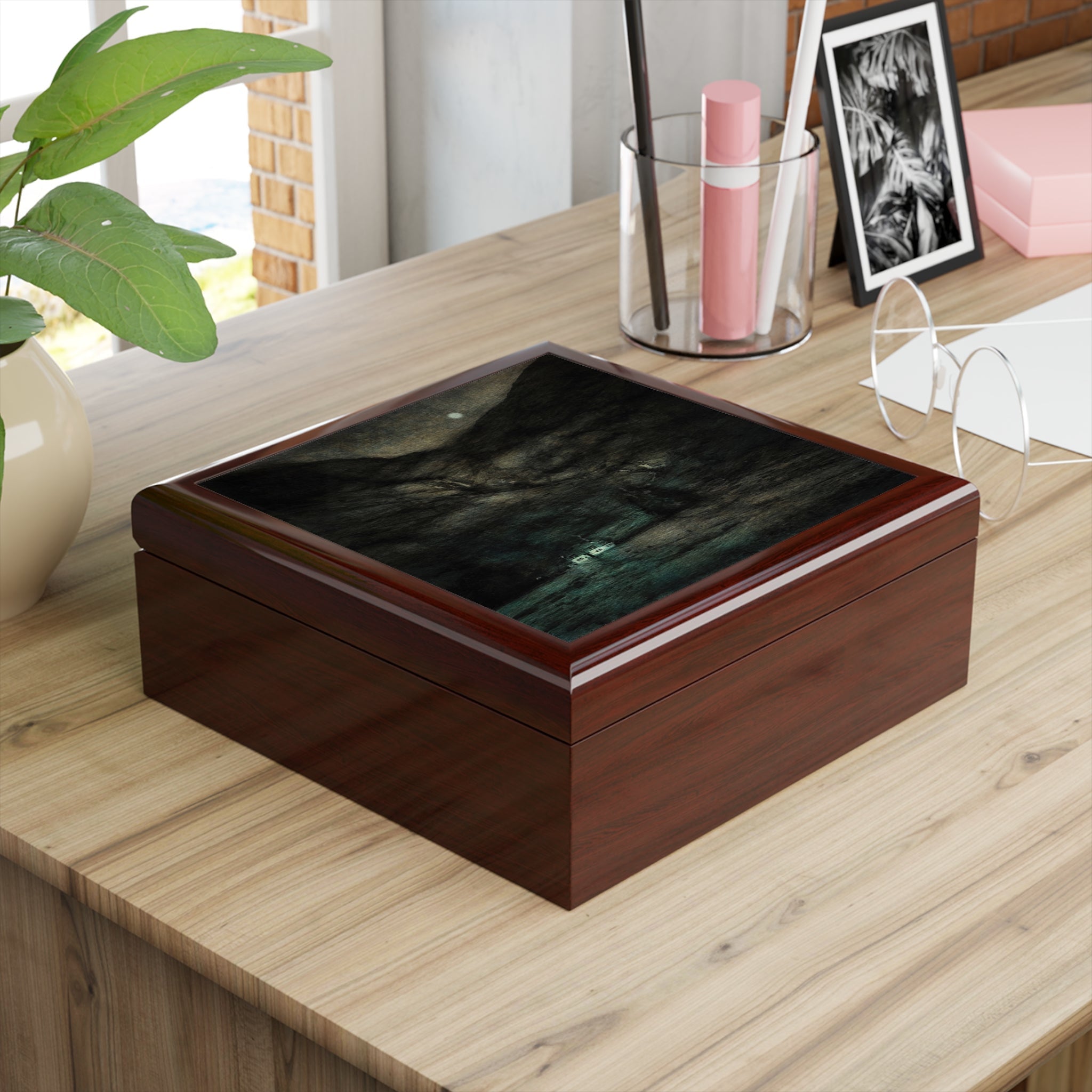 Glencoe Cottage Moonlight | Jewellery Box | Scotland - Art Gallery - Free Shipping Worldwide