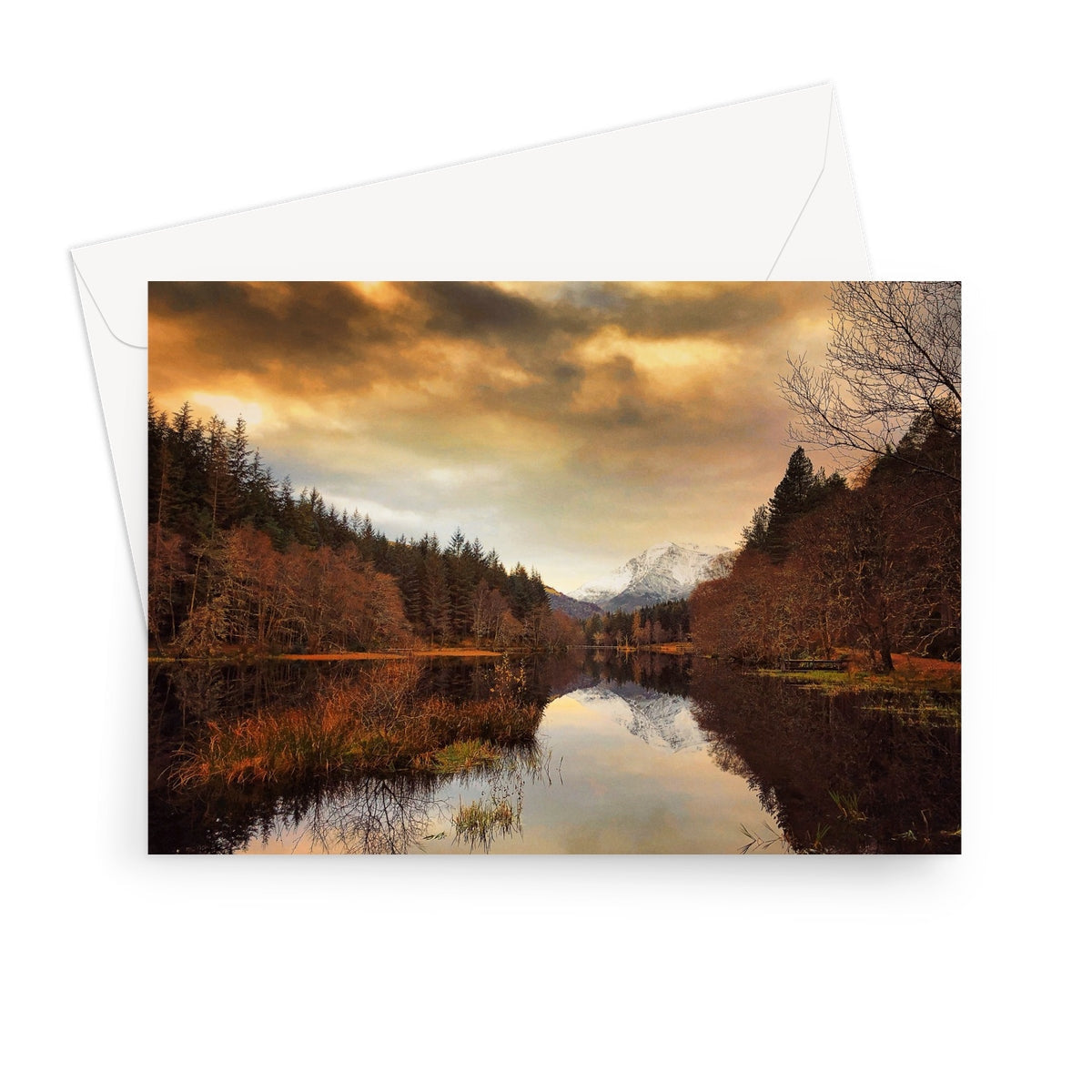 2019 Toyota Camry on Glencoe Lochan Dusk greeting card