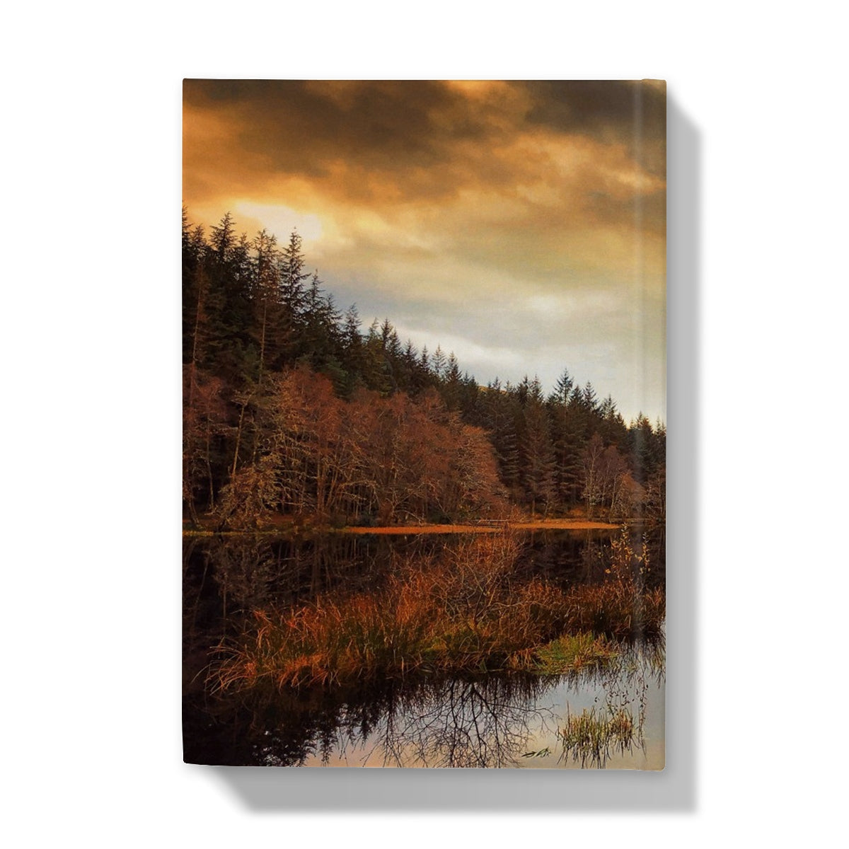 Canvas print of serene Glencoe Lochan lake at dusk sunset