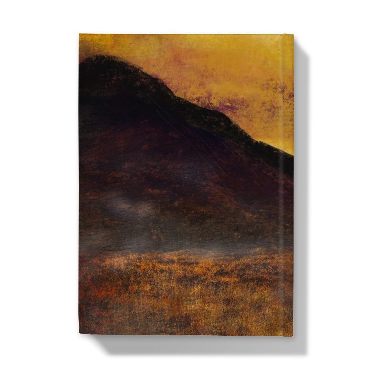 Brown leather Glencoe Moonlight journal with mountain silhouette cover