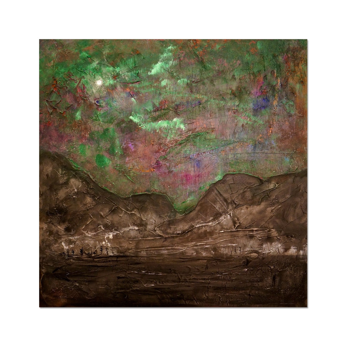 Glencoe Northern Sky abstract painting with vibrant textured colors