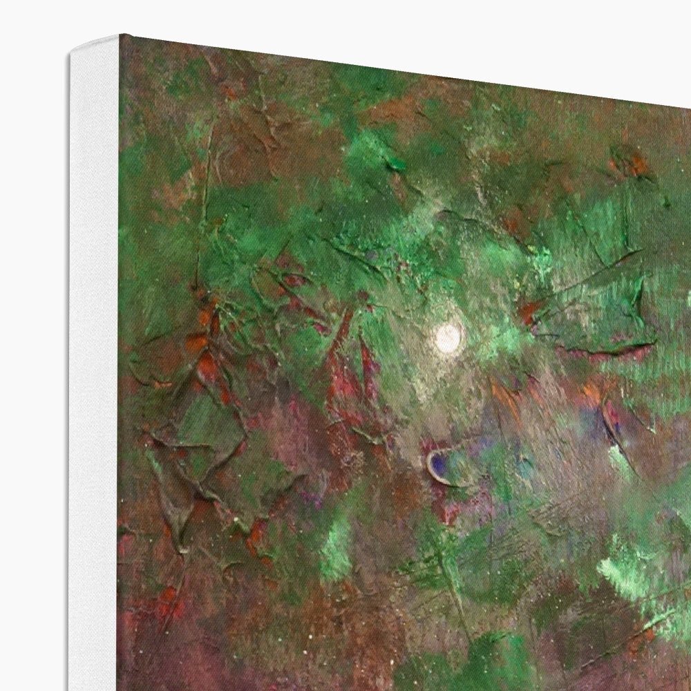 Glencoe Northern Sky abstract green and brown textured canvas print