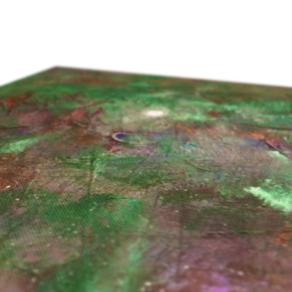 Green and brown textured Glencoe Northern Sky coaster with white center square