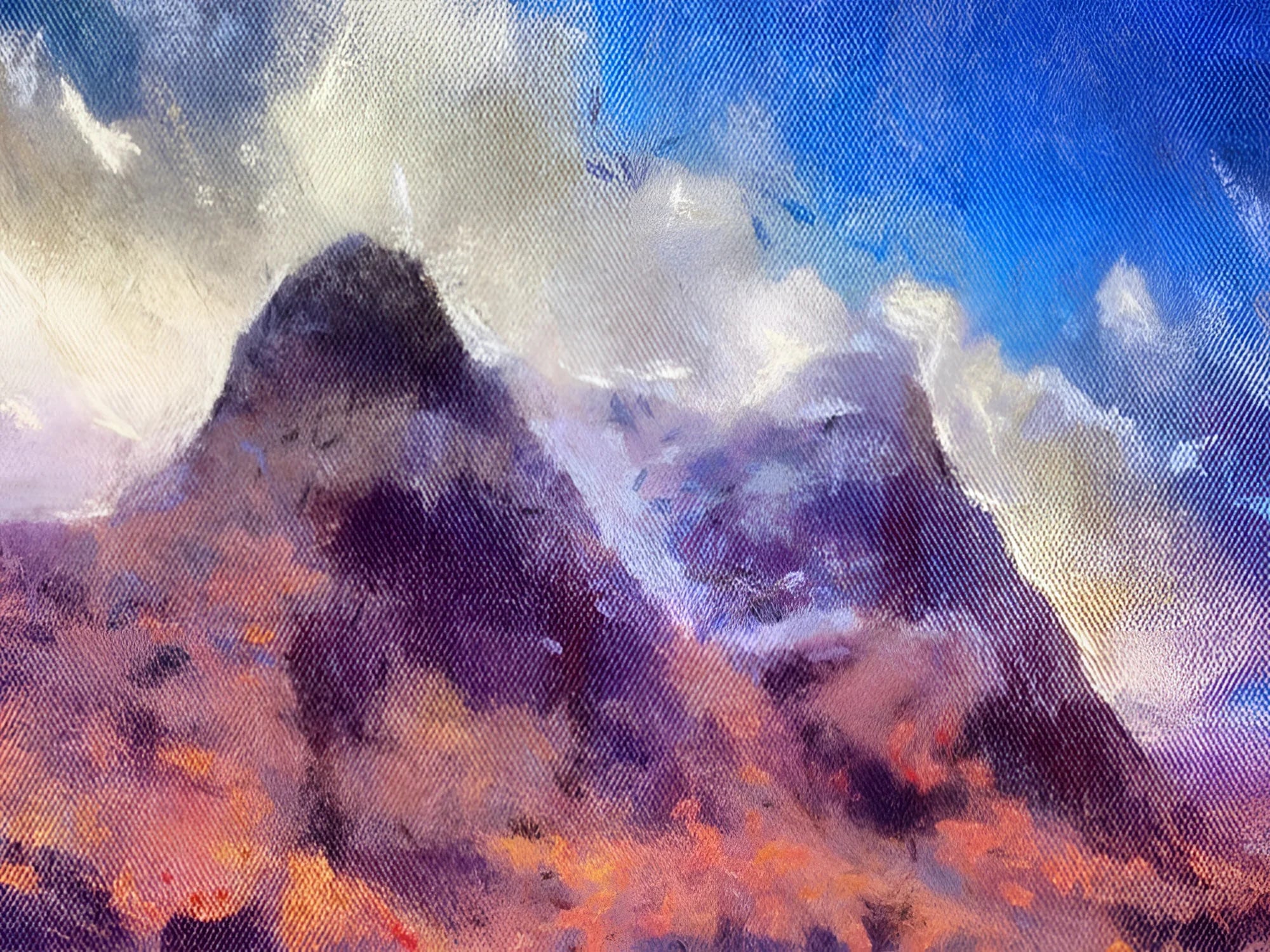 Impressionistic mountain landscape from Glencoe Original Painting artwork