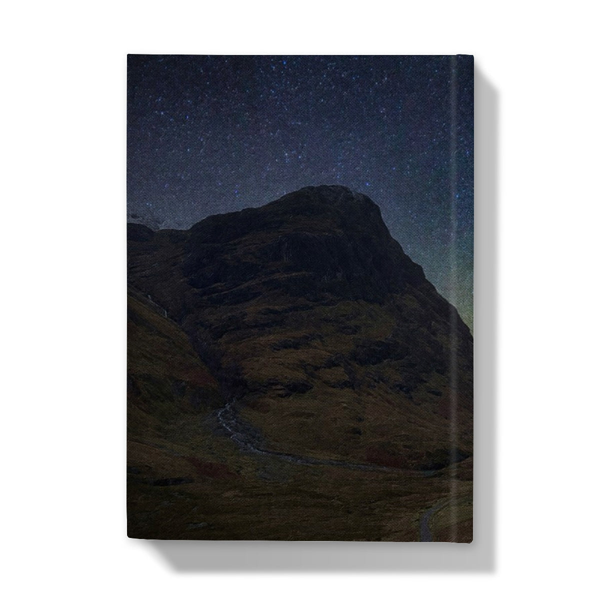 Glencoe Starlight Hardback Journal with starry night mountain cover
