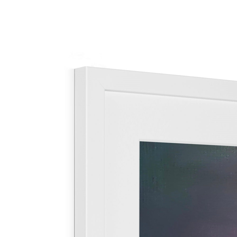 White minimalist rectangular frame for Glencoe Sunset Art Print
