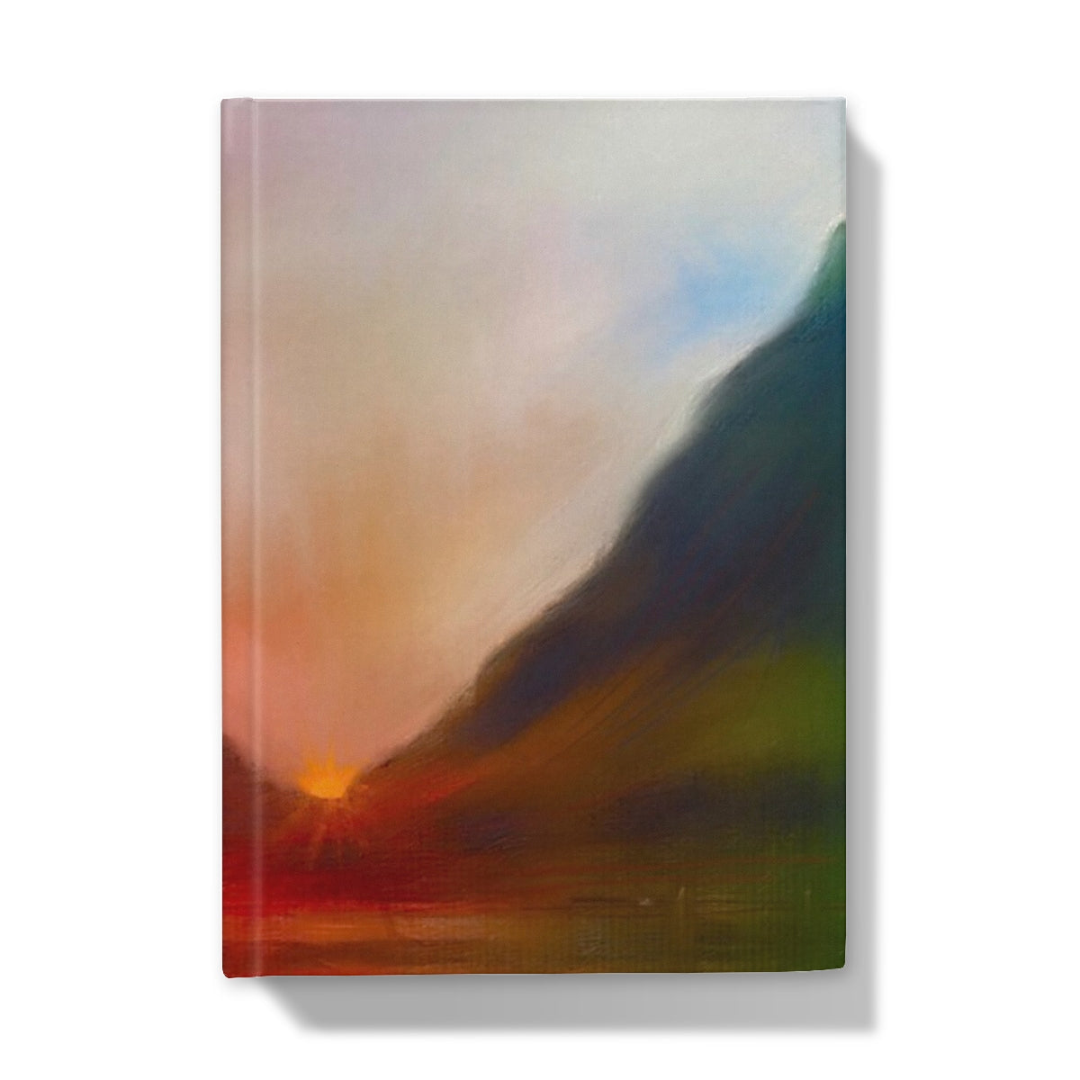 Glencoe Sunset canvas print of mountain sunset in warm hues