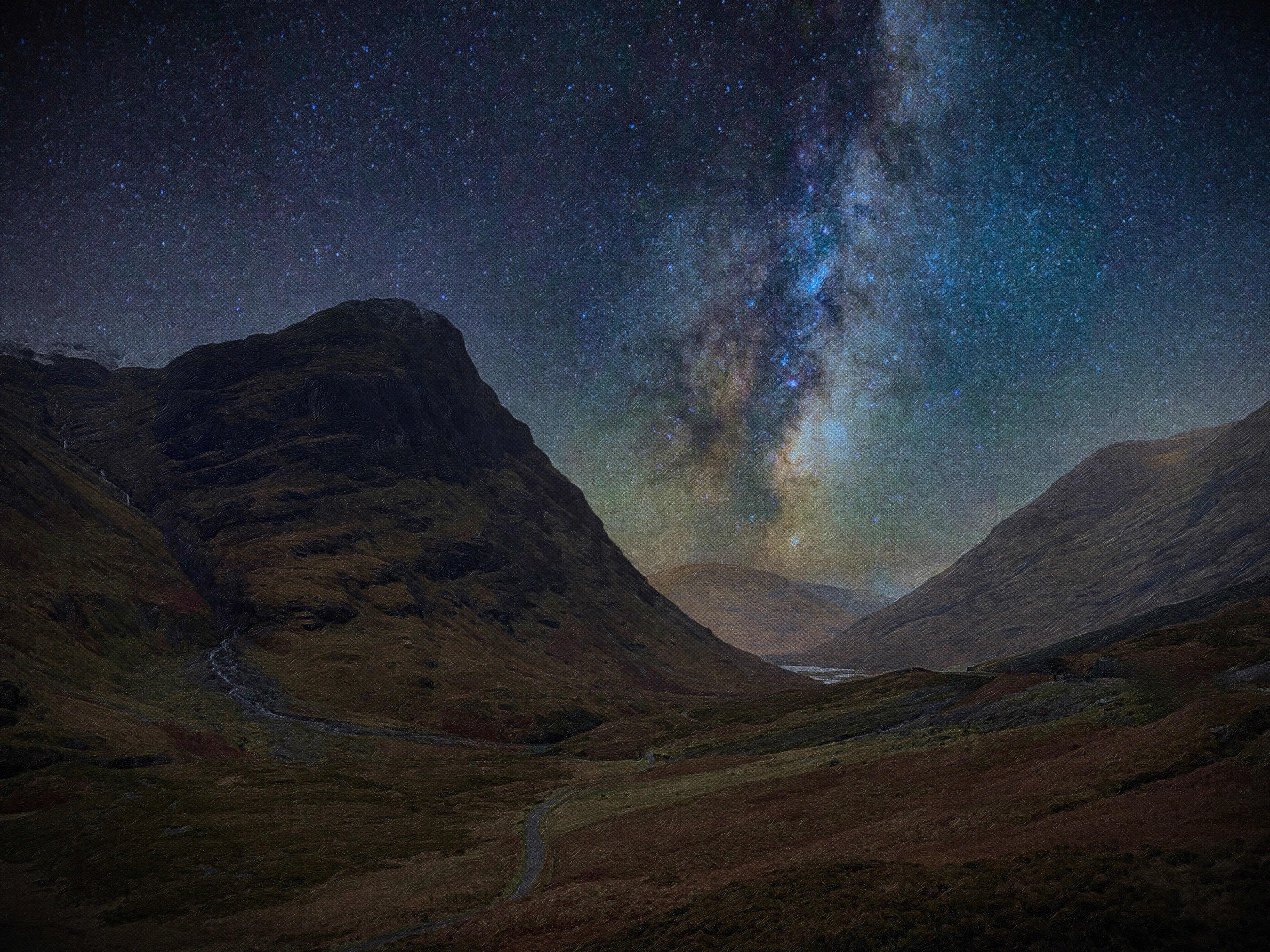 Glencoe Starlight - Original Scottish Landscape Painting