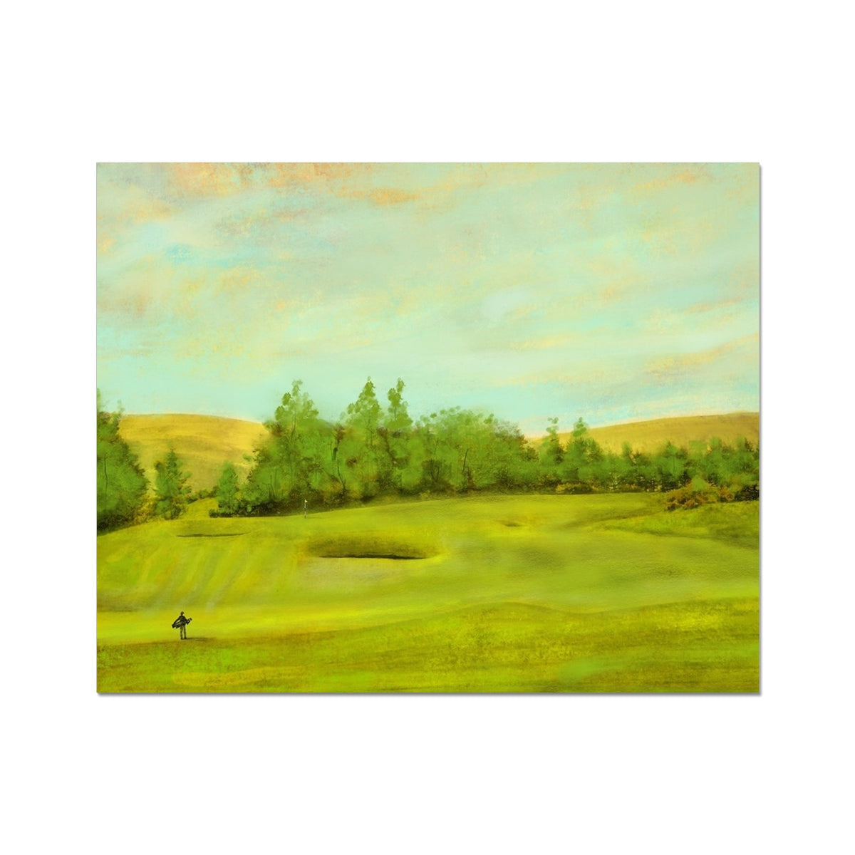 Glen Eagles King’s Golf Course 1st Artist Proof Collector Print featuring a golfer on the course