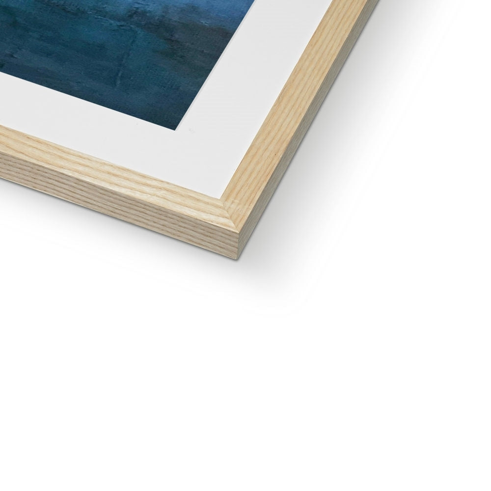 Framed Golden Gate Bridge print in wooden frame with white mat