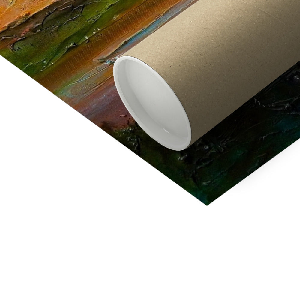 Rolled Gourock Golf Club Sunset Artist Proof Collector Print with rich textured colors