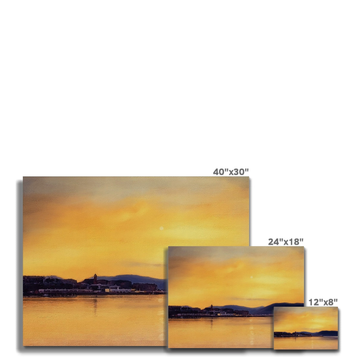40x30 inch Gourock Sunset from Cardwell Bay canvas print