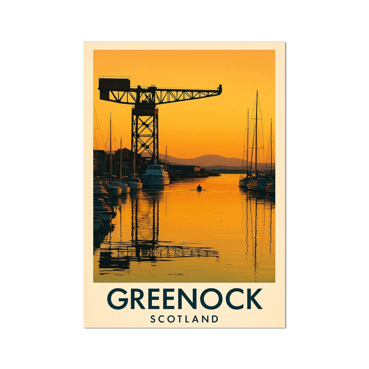 Greenock Scotland poster in Greenock Fine Art Prints