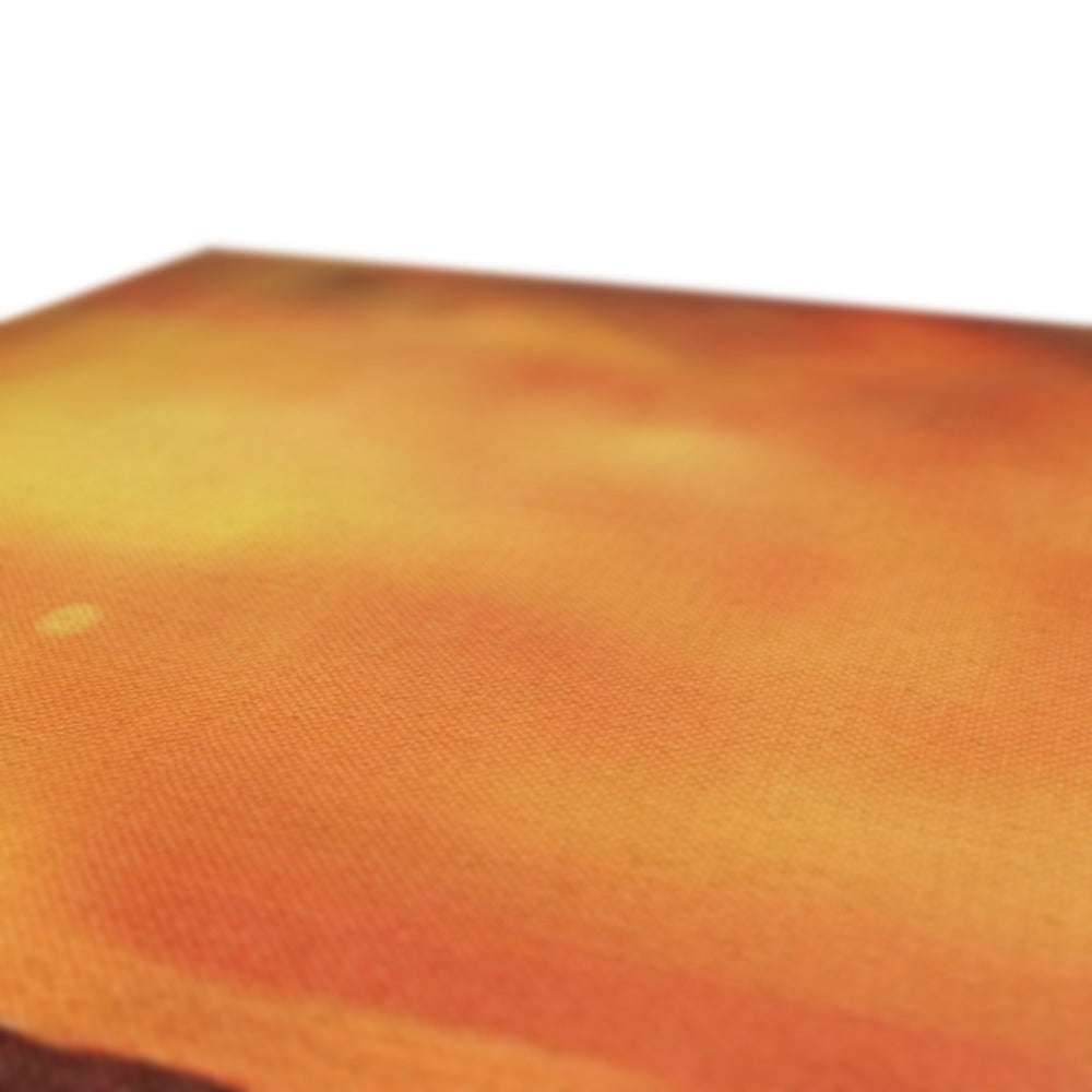 Orange yellow gradient leather wallet chain for Harris Sunset Canvas Prints