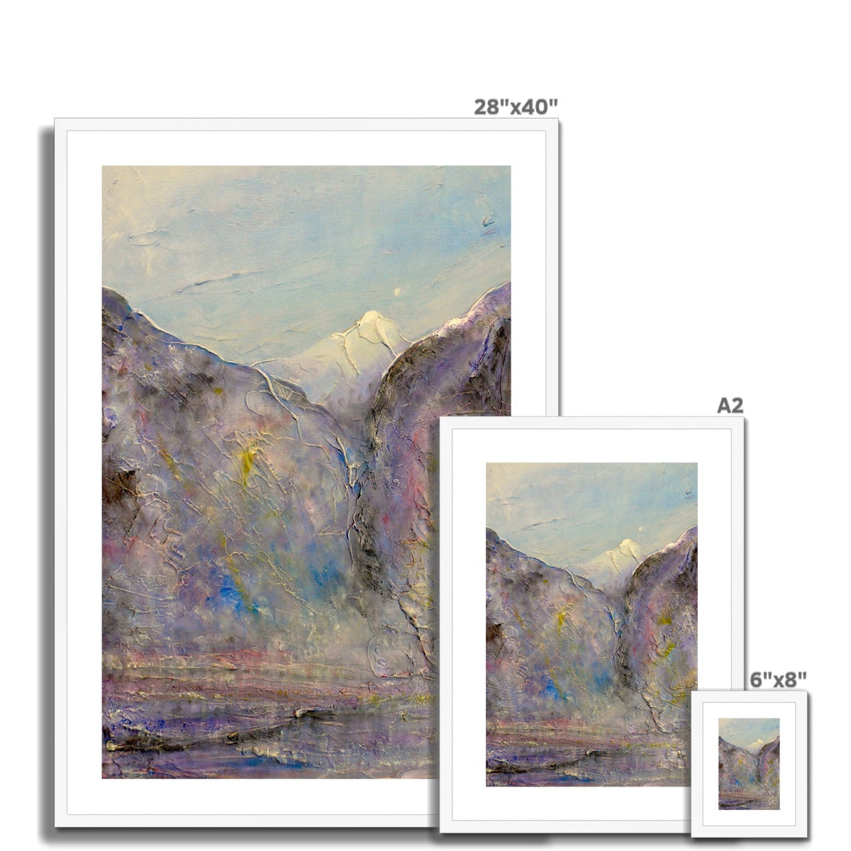 Hidden Valley Snow 28x40 inch pastel mountain landscape print