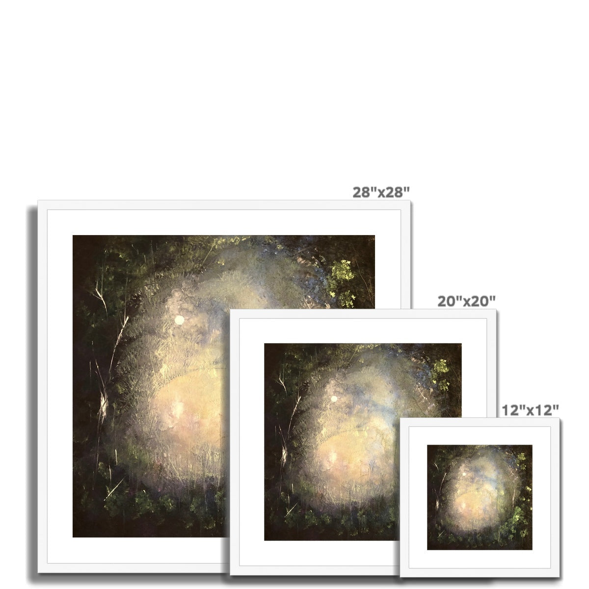 A Highland Moonlit Wood ii Art Prints - Highlands & Lowlands Gallery Scotland - Free Shipping Worldwide