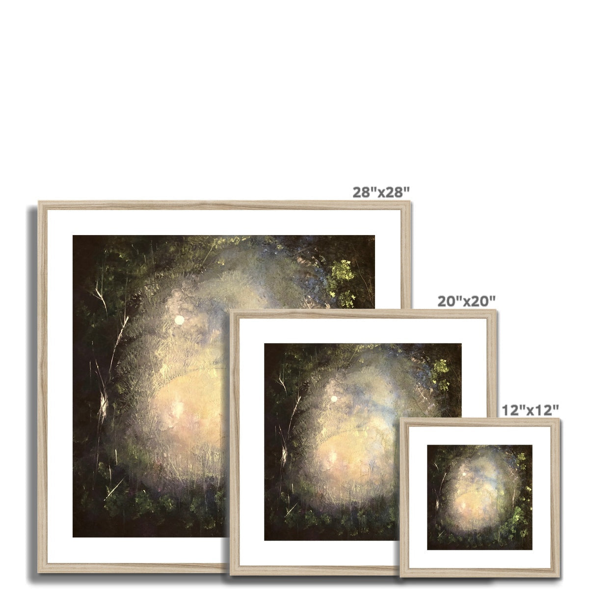 A Highland Moonlit Wood ii Art Prints - Highlands & Lowlands Gallery Scotland - Free Shipping Worldwide