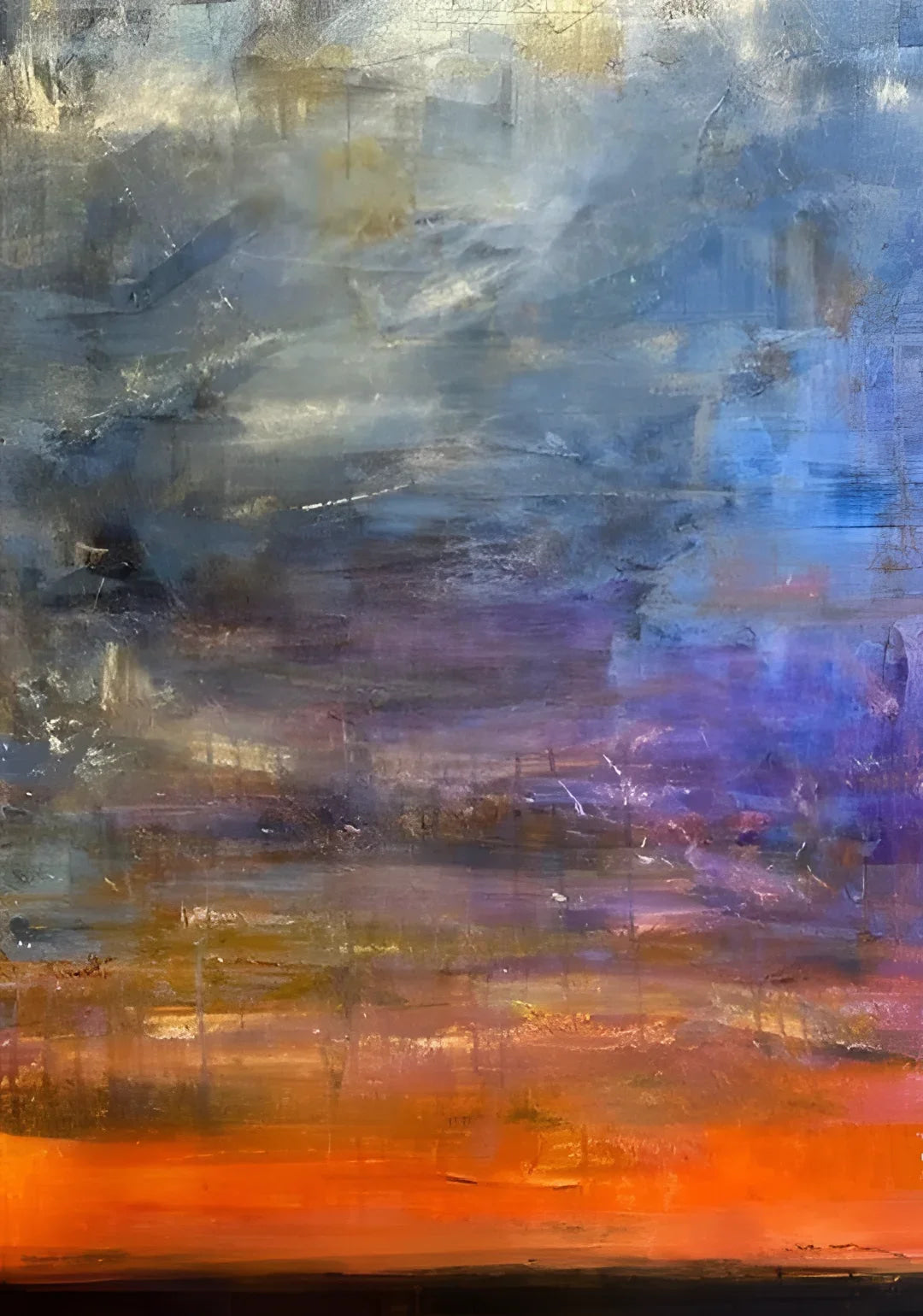 Abstract sunset painting from Horizon Dreams Original Painting collection