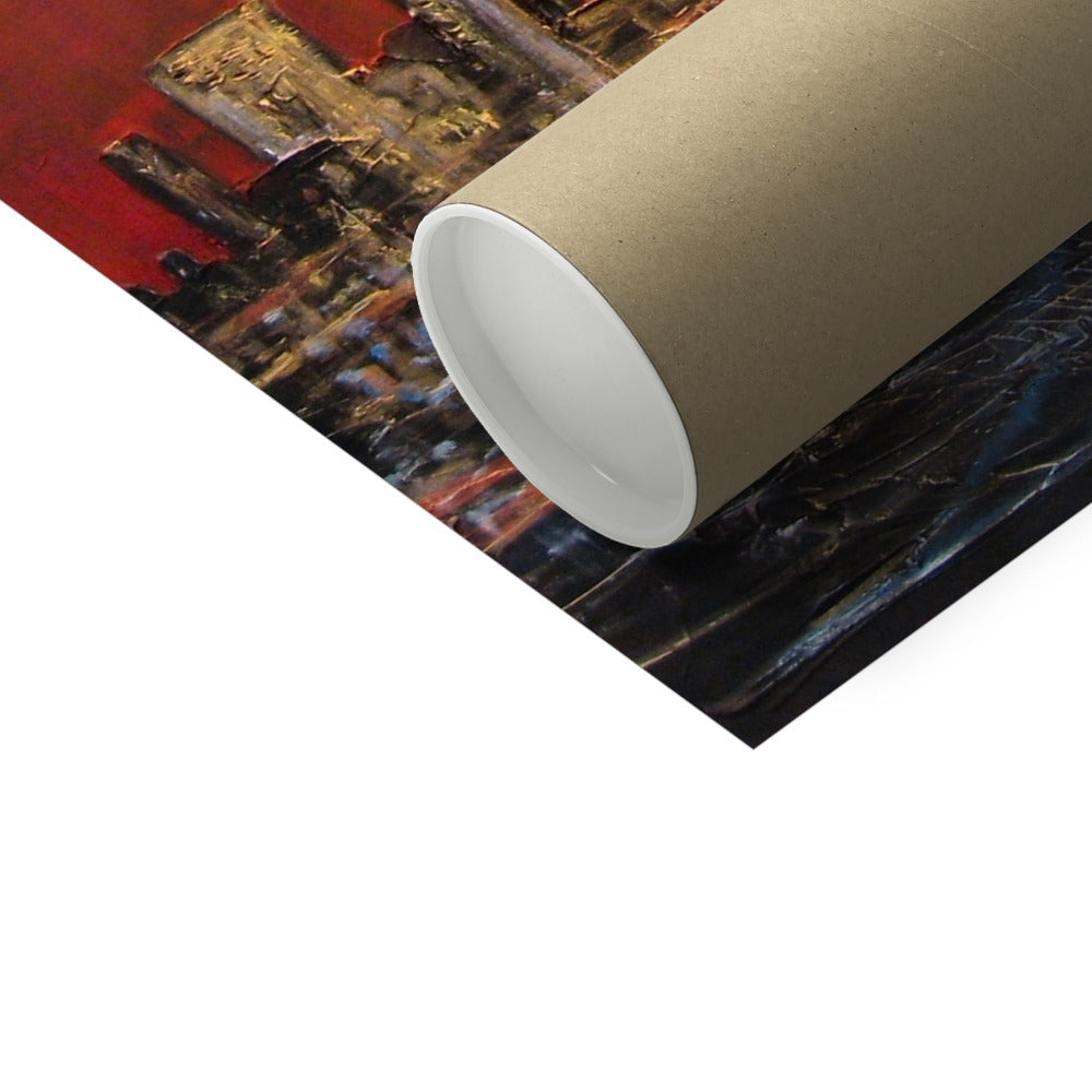 Houston Texas Artist Proof Print in Brown Cardboard Tube