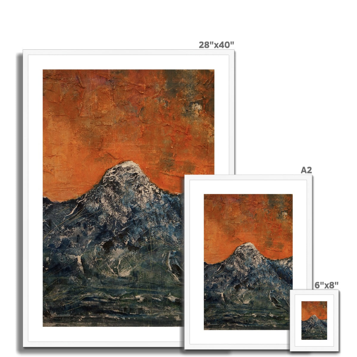 Framed 28x40 Impressions Of Glencoe mountain art print