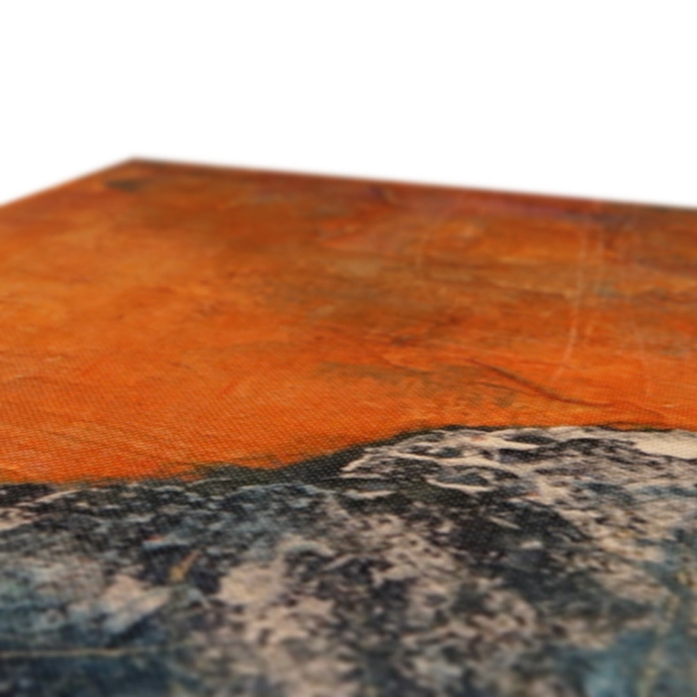 Orange speckled wooden cutting board in Glencoe canvas print