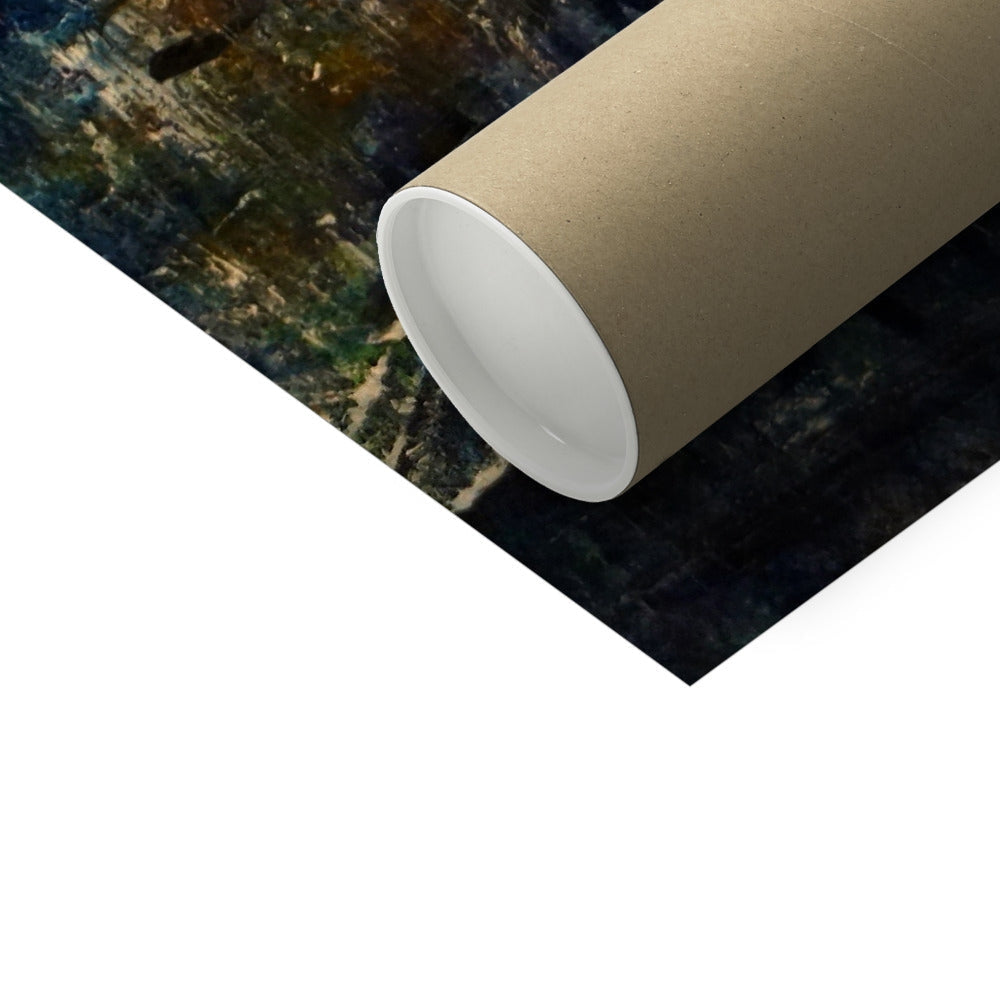 Brown cardboard tube with white cap for Impressions Of Glencoe II print