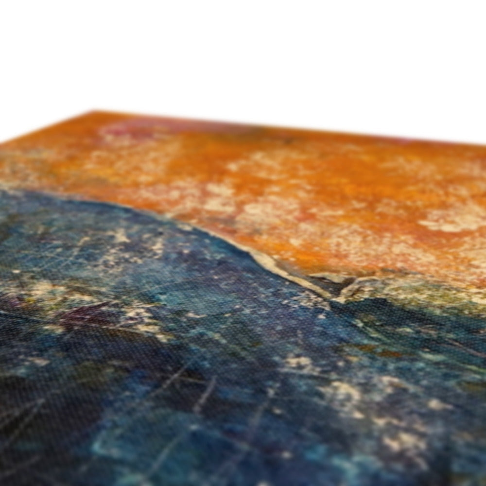 Orange and blue resin coaster with marble-like texture from Impressions Of Glencoe ii