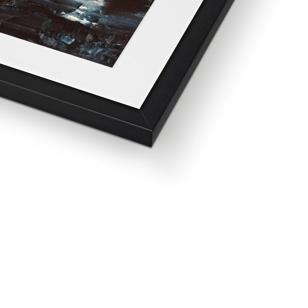 Black matte Inception Art Prints frame with white mat and dark image